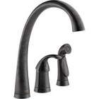   Waterfall Single Handle Side Sprayer Kitchen Faucet in Venetian Bronze