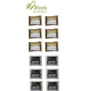 Miracle Noodle Garlic and Herb and Black Fettuccini 12 Pack  