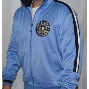 Pittsburgh Penguins Throwback Majestic Light Blue Therma Base Track 