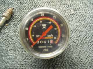 VINTAGE BICYCLE WESTERN FLYER SPEEDOMETER (260) AND CABLE  