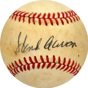 Hank Aaron Signed Baseball   Charles Feeney National League  