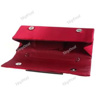 Evening Clutch Purse Handbag for Party + Wedding Red Champagne Black 