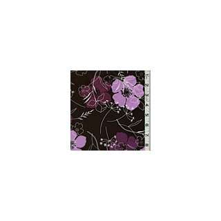    Black/Purple Floral Poplin   Apparel Fabric Arts, Crafts & Sewing