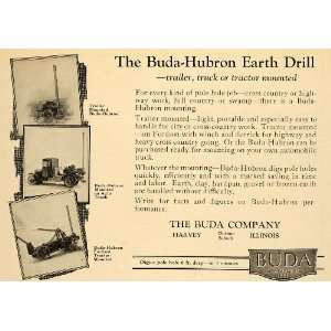   Hubron Earth Drill Trailer Trucks   Original Print Ad