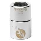 Armstrong 13 164 2 Inch, 12 Point, 3/4 Inch Drive SAE Standard Socket