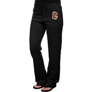 Charleston Cougars Ladies Logo Applique Sweatpants   Black  