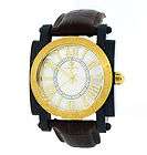   Master Diamond Swiss Movement Yellow Gold Bezel Black Case Watch W148