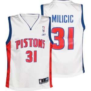  Darko Milicic White Reebok NBA Replica Detroit Pistons 