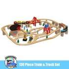 Conductor Carl 130 Piece Wooden Train Set. 100% Compatible with Thomas 