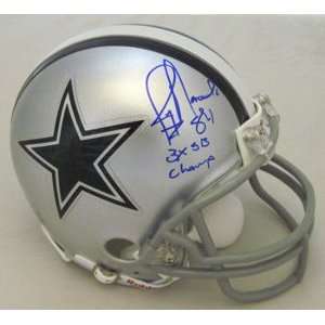 Jay Novacek signed Dallas Cowboys Replica Mini Helmet 3X SBChamps 