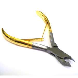 Stainless Steel Cuticle Nipper Manicure Tool Gold  