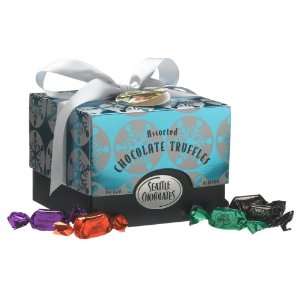 Seattle Chocolates Assorted Truffles, 16 Ounce Whidbey Blue Gift Box