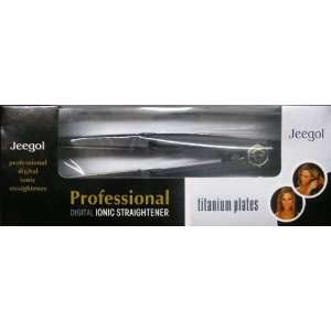   JET28 Professional Digital Ionic Straightener (Black & Silver) Beauty