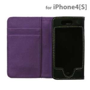    Book Type Cover for iPhone 4S/4 (Stitch/Purple) Electronics