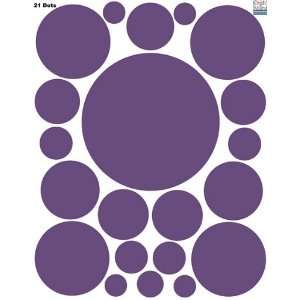  Polka Dot Wall Decals (21) Peel & Stick Purple Dot Decals 