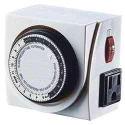 Analog Electric Light on off Timer Dual Outlet Switch  