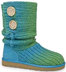 NIB UGG Cardy Boots Girls Blue & Green Multi 13 2  