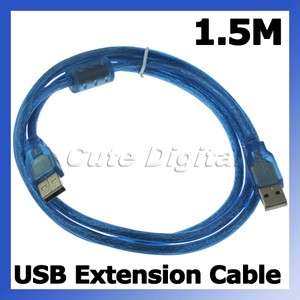 New 5FT 1.5m USB 2.0 AM Male to Male Extension Cable  