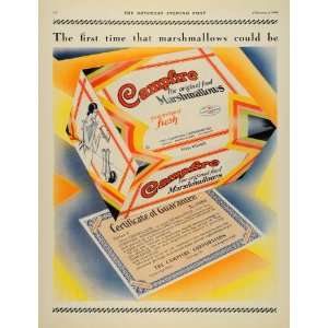   Ad The Campfire Corporation Marshmallows Fresh   Original Print Ad