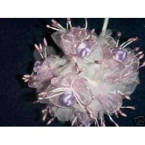  36 Lavender Organza and Silk Favor Flower 