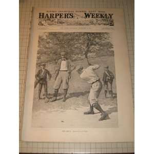 1897 Harper Weekly GOLF The Drive by A.B. Frost   New York Public 