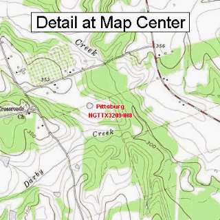  USGS Topographic Quadrangle Map   Pittsburg, Texas (Folded 