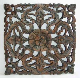 WOOD CARVING WALL HANGING DECORATION; THAILAND  