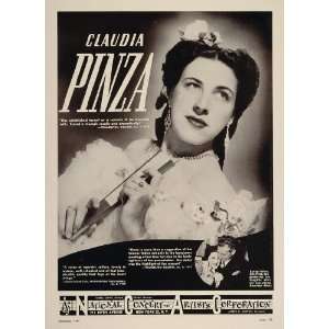  1947 Claudia Pinza Soprano Ezio Original Booking Ad 