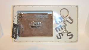 Guess SHOOTING STARR Mini Faux Leather Wallet & Keychain gift set NWT 