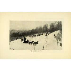   Horse Drawn Sleigh Rides   Original Halftone Print