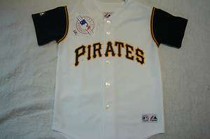 BOYS Youth 100% Licensed Majestic PITTSBURGH PIRATES Baseball Jersey 