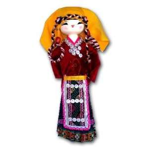  Peacock CHINADOLL6 12 Inch Wood Doll with various minority costumes 