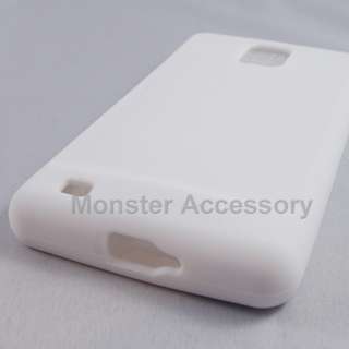 White Soft Silicone Gel Cover Case Samsung Infuse 4G  