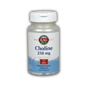  KAL   Choline, 250 mg, 100 tablets