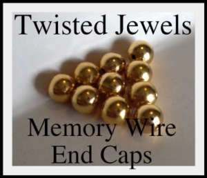 10 Beadalon Memory Wire Gold Plated 5mm Bead End Caps  