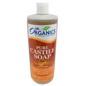  Dr. Organics Pure Castile Soap   Almond   32 FL OZ Beauty