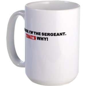 Sergeant Police Large Mug by  