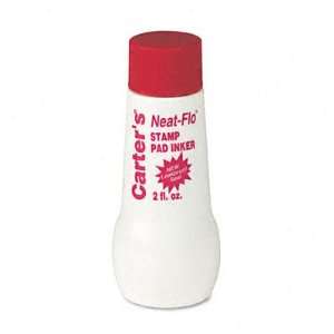  New Neat Flo 2oz Bottle Inker Red Case Pack 8   509518 