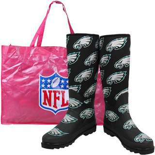 Cuce Shoes Philadelphia Eagles Womens Enthusiast Rain Boot    