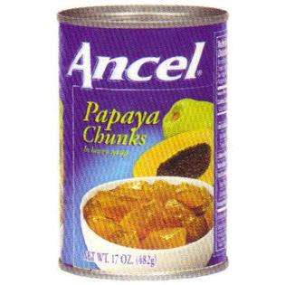 Ancel Papaya Chunks In Heavy Syrup 17 oz 