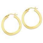   Adviser earrings Sterling Silver Gold flashed 35mm Hoop Earrings