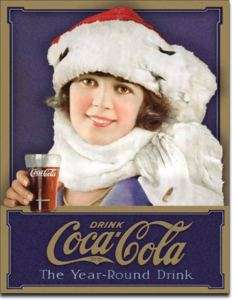 Coke Coca Cola Year Round Drink TIN SIGN vintage 1690  