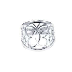 Sterling Silver Open Butterfly Ring, Size 8 Jewelry