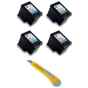  Four Black Ink Cartridges HP 94 XL HP94 HP94B + Cutter for HP 
