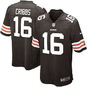 Mens Nike Cleveland Browns Joshua Cribbs Game Team Color Jersey 