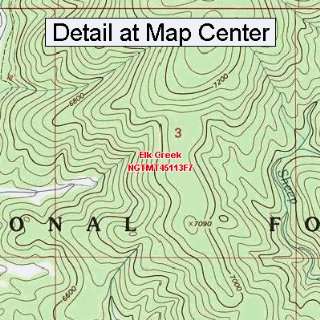 USGS Topographic Quadrangle Map   Elk Creek, Montana (Folded 