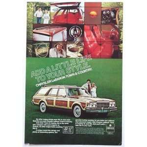  1978 Chrysler LeBaron Town & Country Wagon Print Ad (518 