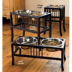   Mission style Feeder / Double X large Feeder, Black,