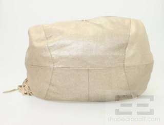 Tory Burch Distressed Gold Leather Tassel Handbag  