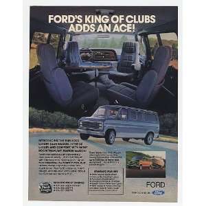  1981 Ford Luxury Club Wagon King Of Clubs Print Ad (7471 